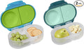 b.box Snack Box (2-pack) Reusable Snack Containers with Lids – Bento Box for Kids & Toddlers, Leakproof Lunch Box, BPA-Free and Dishwasher Safe Snack Container (O'Breeze + Emerald, 1 3/4 Cup)