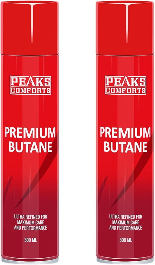 Butane Refill for Torch Lighter - 300ML High Purity Butane, for Kitchen Torch, Butane Torch, Torch Lighter Refill Gas (Pack of 2)