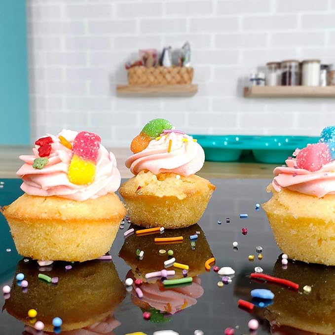 Mini Muffin Pan 24 Mini Cupcake Pans Silicone Molds Food Grade Silicone Muffin Pans for Baking Pack of 2