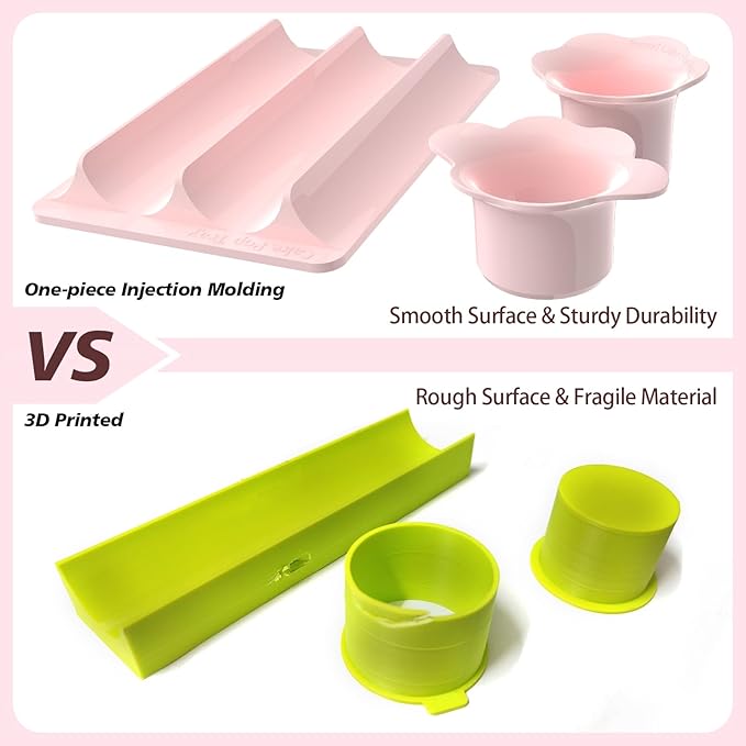 Cake Pop Cutter and Pusher with Tray - Circle Cake Pop Mold Set | Smooth & Easy-Clean Surface (Pink-Cutter & Tray Set)