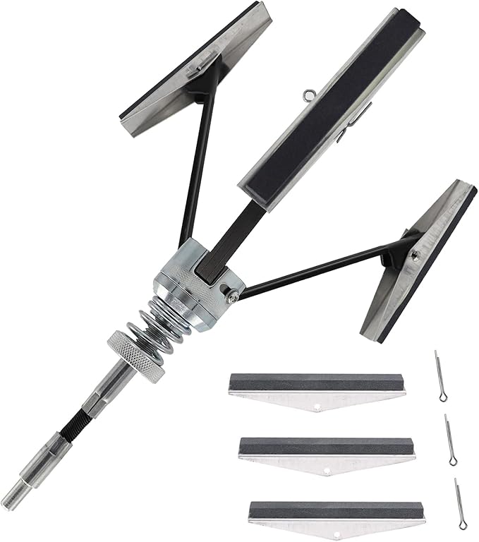Engine Cylinder Hone Tool 2"-7" Diameter Adjustable Deglazer Kit with 3-Piece 4" Long Stones 220 Grit