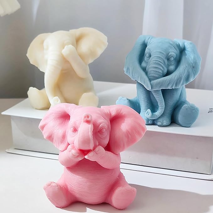 Hold Hand Elephant Resin Mold - 3D Silicone Mold for Candle Making & Jewelry Casting