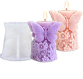 Flower Silicone Candle Molds, 3D Butterfly Silicone Molds for Soap Wax Resin Casting, DIY Floral Art Craft for Home Wedding Decor Gifts (White1)