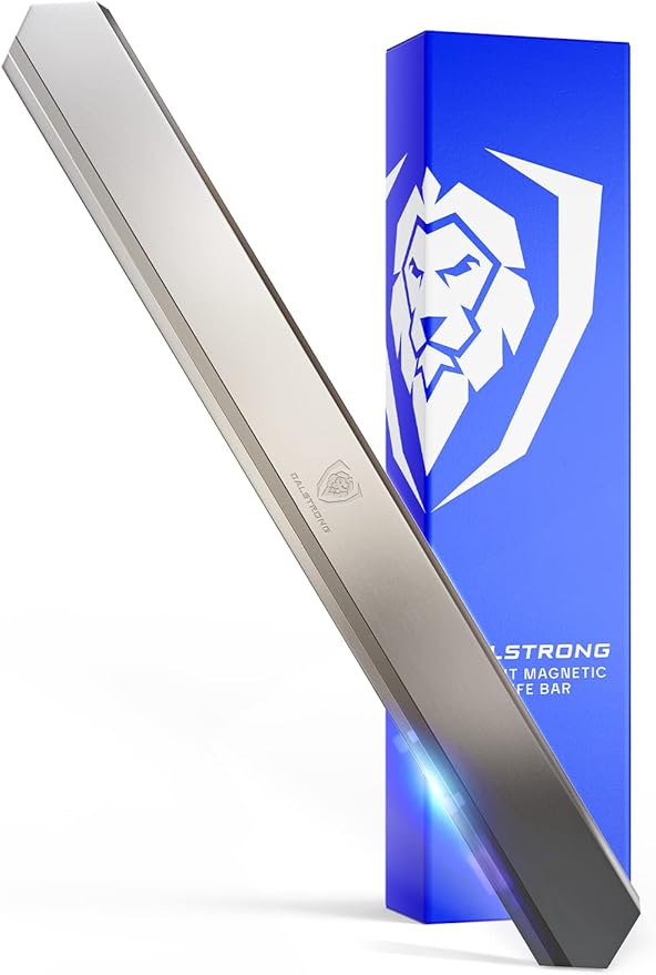Dalstrong Magnetic Knife Holder Wall - Satin Finish 201 Stainless Steel - Knife Magnetic Strip - Elegant Design - 18" x 2" - Powerful Magnet Kitchen Bar - Easy to Mount - Securely Display your Knives