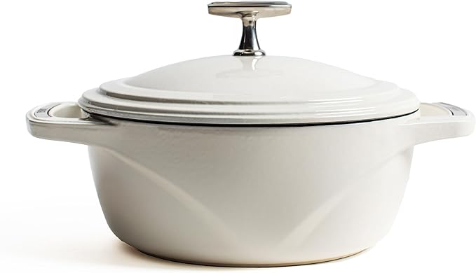 Lodge USA Enamel Dutch Oven 3 qt., White
