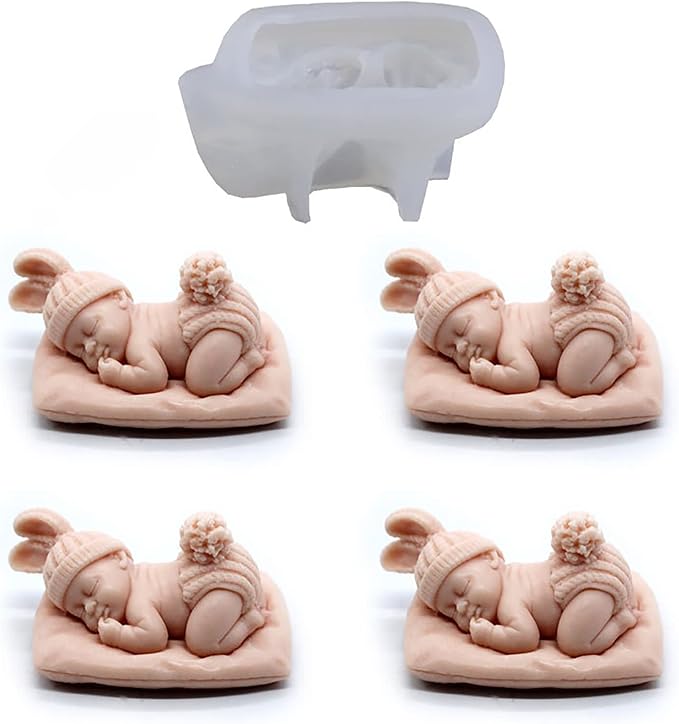 Sleep Baby Silicone Resin & Soap Mold - Portrait & Candle Molds, Craft Supplies