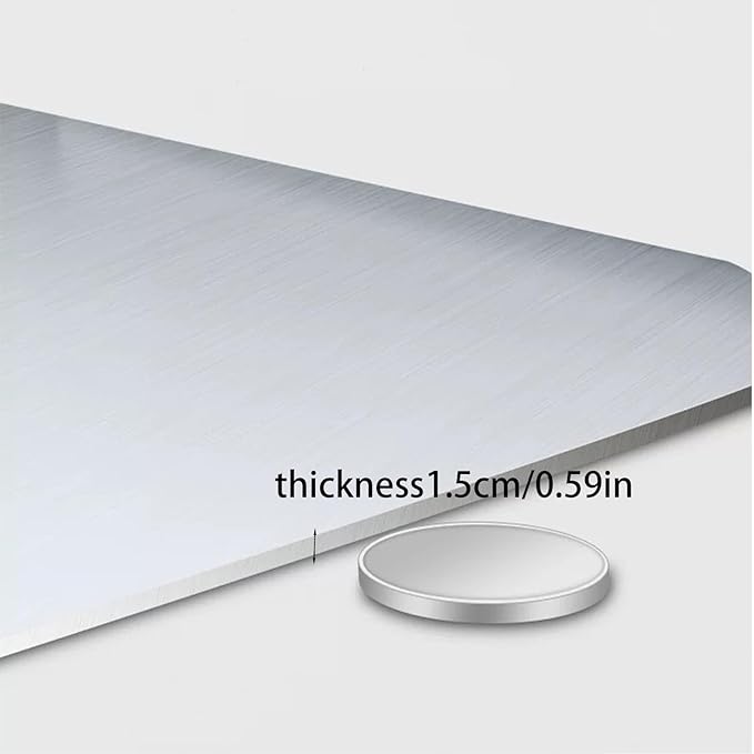 Large Stainless Steel Cutting Board,Suitable for Cutting Meat,Dicing,Vegetables,Fruits,Bread and Baking.ItIsConvenienttoClean,EasytoStoreandCan Be Washed in a Dishwasher (15.8 * 19.6in)