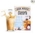 JAVA HOUSE French Vanilla Latte Cold Brew Coffee Pods, (12 Count) Peel and Pour Pods Hot or Iced