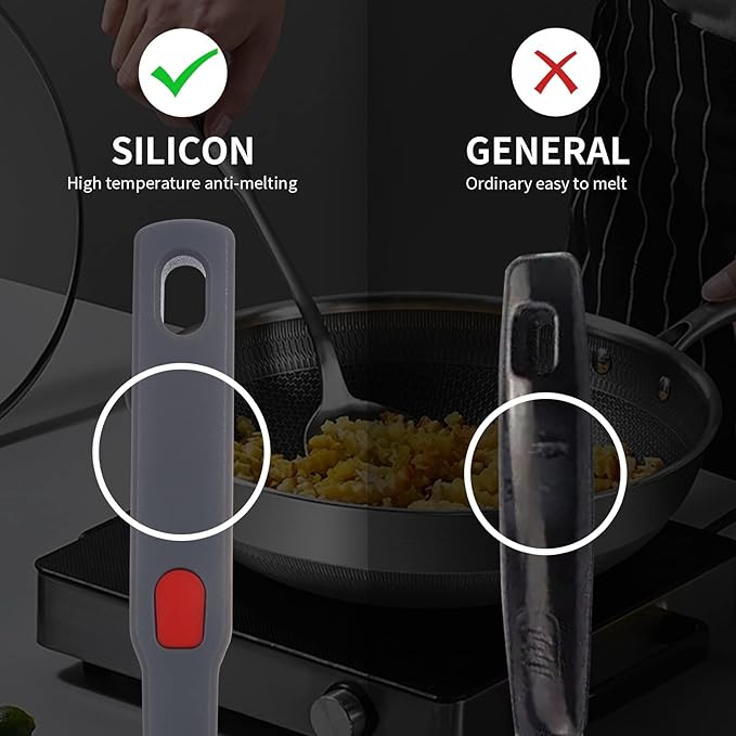 Flexible Silicone Spatula Set For Nonstick Cookware Rubber Silicone Bpa-Free Heat Resistant Heavy Duty Kitchen Turner Large,Slotted Flipper And Small Spatulas For Egg Fish Pancake Cookie (Grey)
