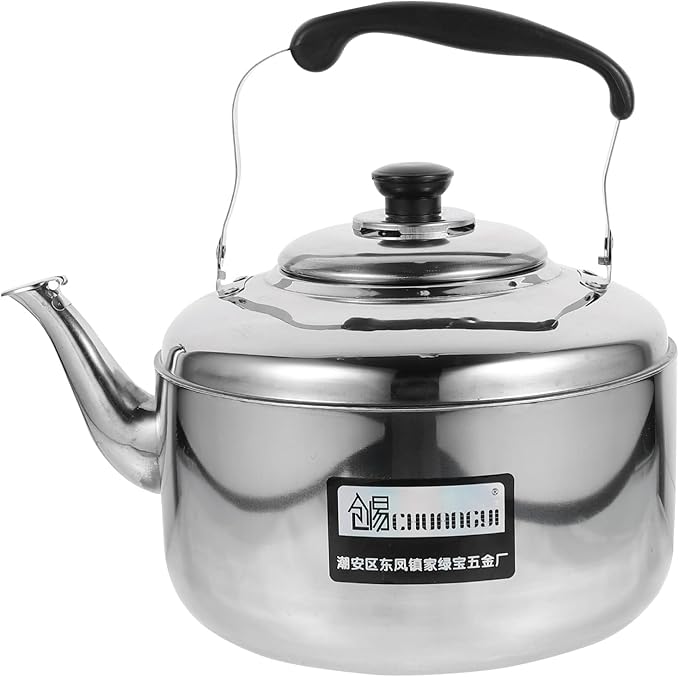 Large Capacity Stainless Steel Sounding Kettle for Induction Cooker with Comfortable Anti-scald Handle for Home Use and Quick Heating