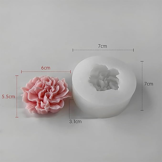 Flower Molds Flower Peony Resin Mold - Resin Casting Silicone Molds for Home Decor & Candle Making Wave Spiral Mold