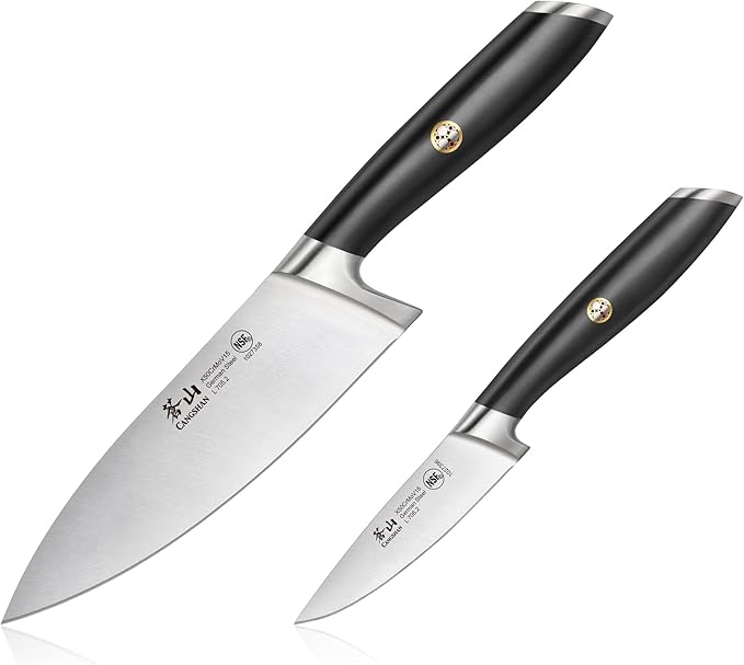 Cangshan L Series 2-Piece Starter Knife Set, Forged German Steel, Black, 1027419