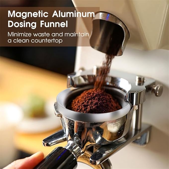 58mm Espresso Accessories Kit, Coffee Distributor and Tamper Leveler, WDT Tool and Dosing Funnel Set Fits 58 mm Espresso Machines and Portafilters