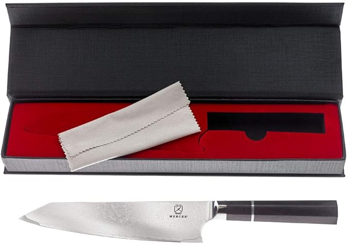 Mercer Culinary Premium Grade Super Steel, 8-Inch Chef's Knife, Ebony Wood Handle