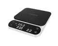 Maestri House S3 Coffee Scale with Timer, 3kg/0.1g Rechargeable Digital Scale, 3 Brew Modes, Adjustable Ratios & Flow Rate Display, Barista-Grade for Pour-Over, Espresso, French Press –White