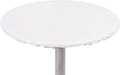 Yourtablecloth Heavy Duty Vinyl Round Fitted Tablecloth (Table Cover) with Flannel Backing Vibrant Colors Elasticized Tablecloth Great for Indoor and Outdoor Dining and Playing Cards 48” White