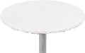 Yourtablecloth Heavy Duty Vinyl Round Fitted Tablecloth (Table Cover) with Flannel Backing Vibrant Colors Elasticized Tablecloth Great for Indoor and Outdoor Dining and Playing Cards 54” White