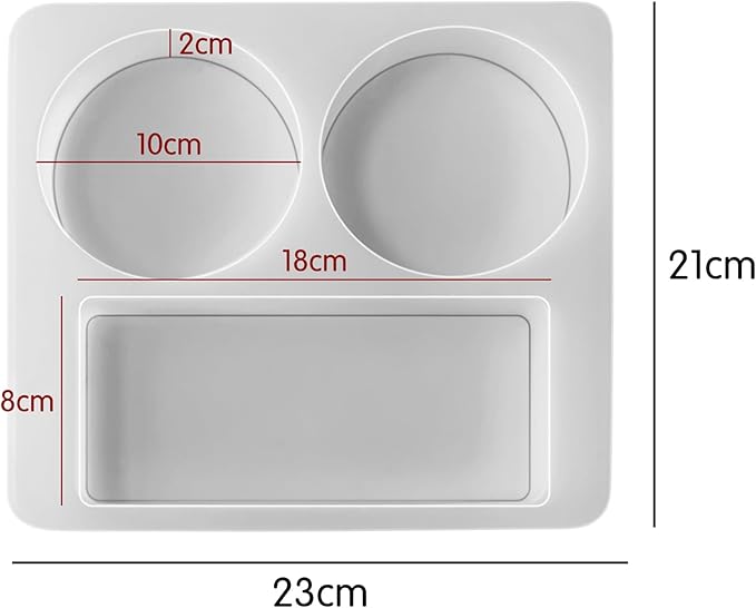 2 Pack Silicone Deep Coaster Molds - Round & Rectangle, 3D & Resin Casting, Craft Supplies - Tray Casting Table Decoration Mold