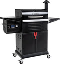 Z GRILLS Wood Pellet Grill & Smoker 8-in-1 Pellet Grill with Automatic Temperature Control，Meat Probes，572 Sq. in Area for Backyard Camping Outdoor Party,Bright Black