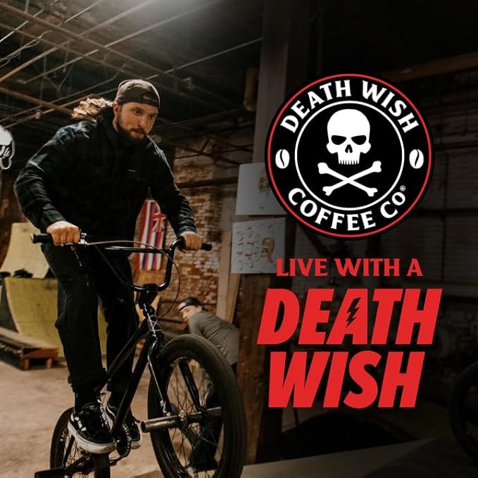 Death Wish Coffee, Medium Roast Ground Coffee, 6 pack