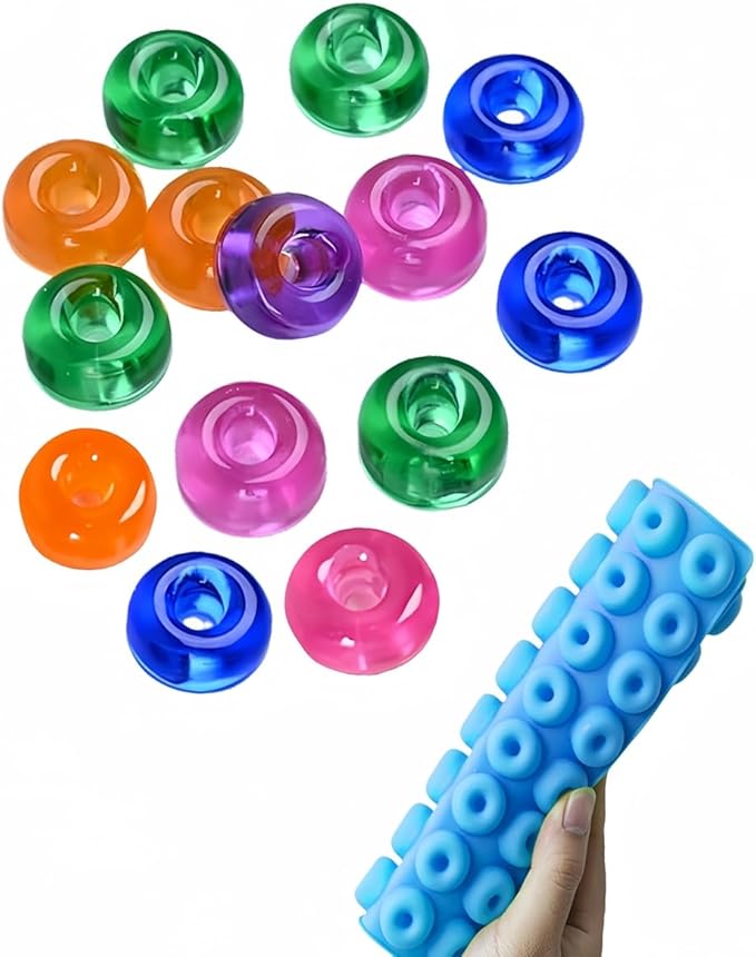 Mini Silicone Gummy Bear Molds (0.7 Inch Bite-Sized) - Non-Stick Chocolate & Candy Mold for Kids, Includes Dinosaur, Bear, Hearts & Donut Shapes (201 Cavities) - 4 Pieces + 3 Droppers By ENBRWAS