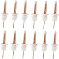 24 Pack Liquor Pour Spouts Set - Stainless Steel bottle spout and Liquor Pourers Dust Caps Covers Rose Gold White