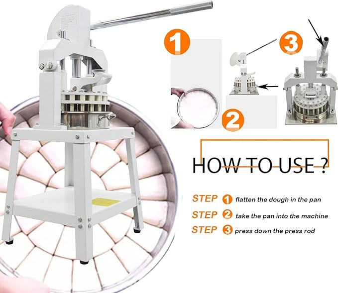 INTSUPERMAI Dough Divider Cutter Machine 1.59oz-8.46oz Dough Divider and Rounder Machine 24PCS Manual Dough Quantitative Partition Machine