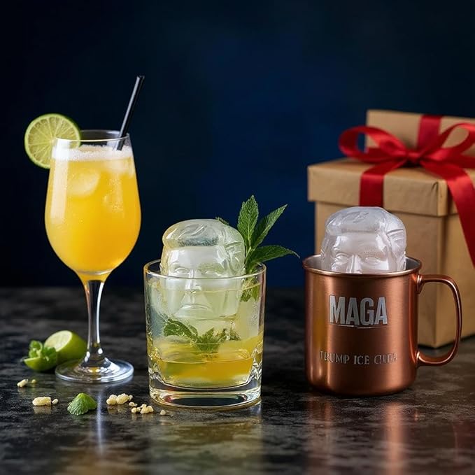 Trump Ice Cube Maker – Rapid Ice Production, Compact Countertop Design, MAGA-Themed