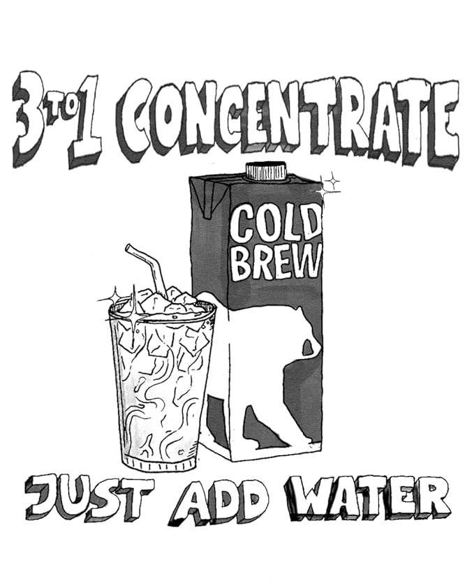 Wandering Bear Organic Unsweetened Extra Strong Cold Brew in a Box - Make Your Own Iced Coffee Drink with Wandering Bear Black Concentrate, Shelf-Stable - 21 Servings - 32 fl.oz