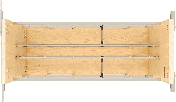 Rev-A-Shelf 5" Pullout Wooden Bakeware Organizer Shelf for Base Kitchen Cabinets w/ Soft-Close and 100 Pound Ball-Bearings, 447-BCBBSC-5C