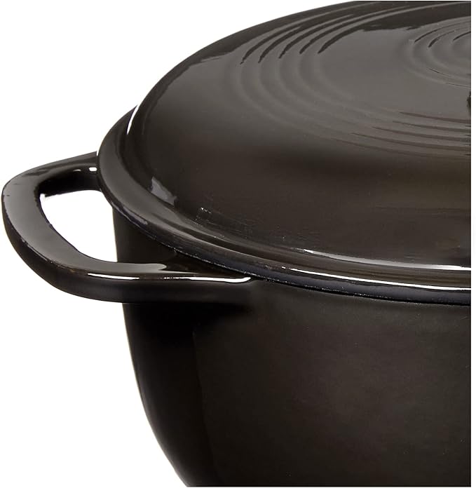 Lodge Manufacturing Company EC6D18 Enameled Dutch Oven, 6 qt, Midnight Chrome
