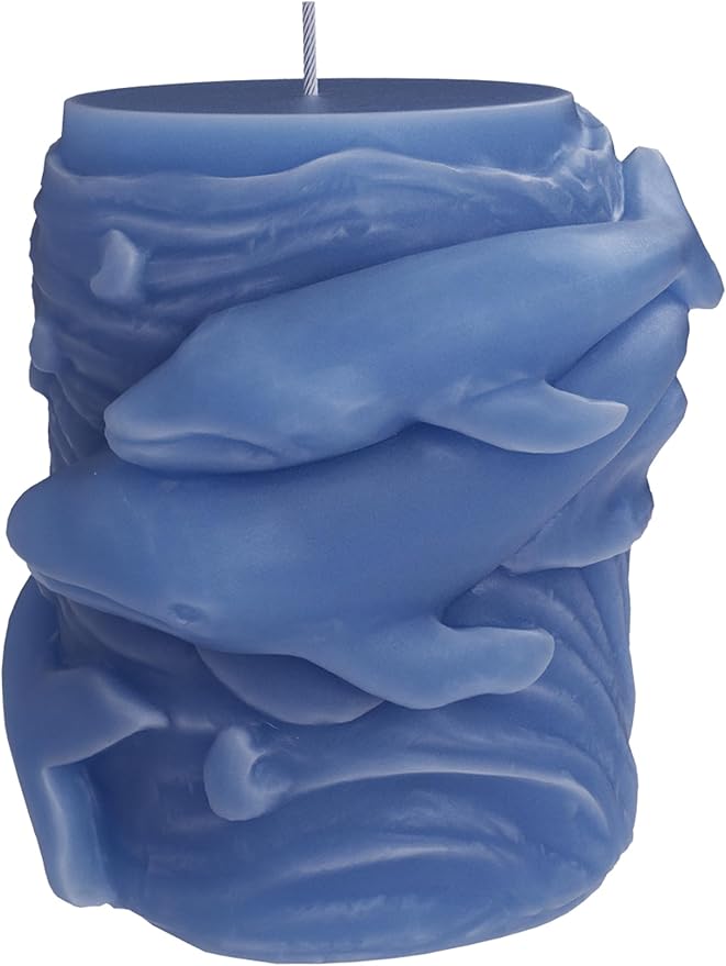 Dolphin Cylinder Animal Resin Casting Silicone Mold for Home Decor & Candle Making Wave Spiral Mold