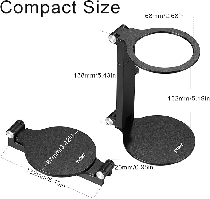 Pour Over Coffee Maker Stand,Adjustable & Foldable Portable Electric Espresso Machine Stand,Holder for Coffee Grinder,Universal Dripper,V60 Dripper,Travel Coffee Maker,Coffee Press Black