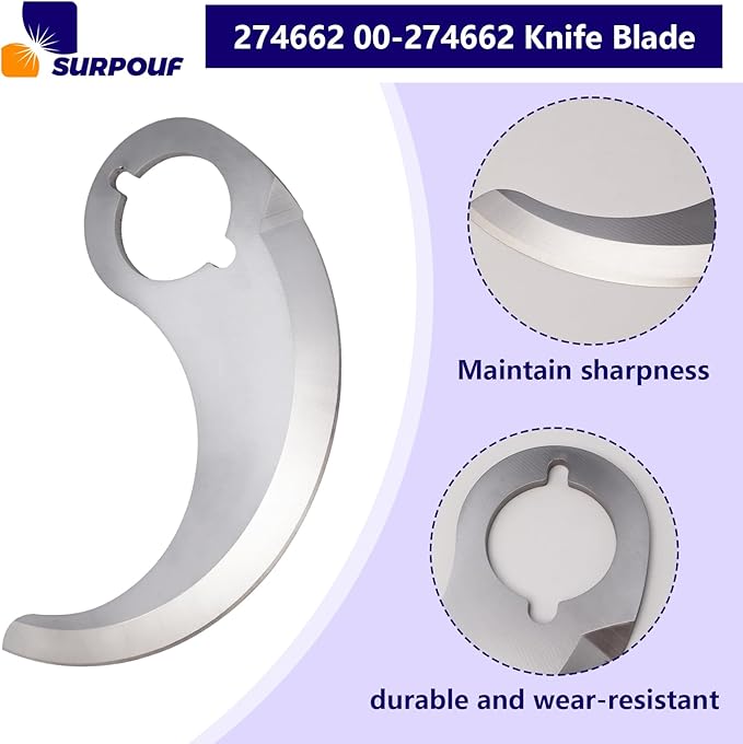 274662 Knife Blade 00-274662 For Hobart Cutter Mixer/Vertical Chopper HCM450 HCM450C HCM300 replace 00-122295 Stainless steel（Each）
