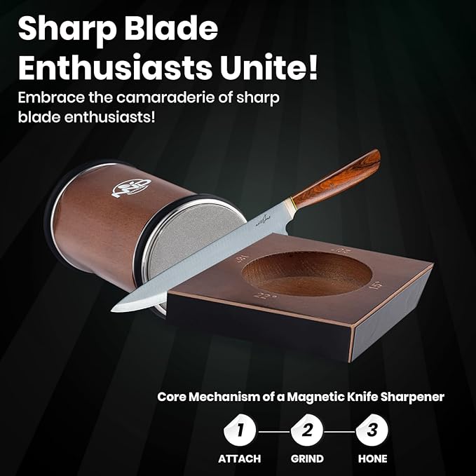 Upgraded Rolling Knife Sharpener Kit, Multi-Angle Adjustable Sharpening Tool with Diamond and Ceramic Discs, Knife Sharpener Roller for Kitchen, Knife Sharpening Made Easy