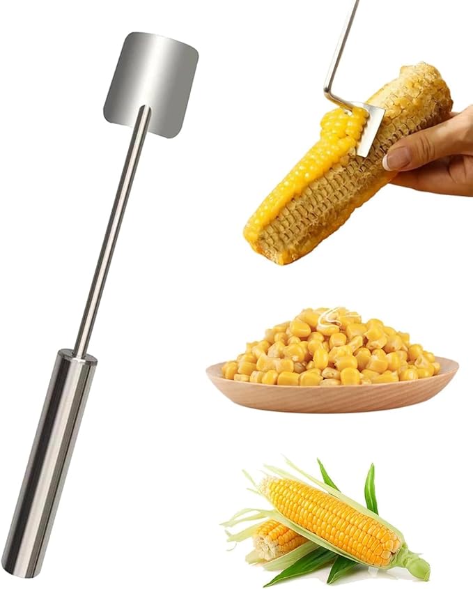 Latest Corn Peeler | Long-Handle Stainless Steel Kernel Remover | Fast, Labor-Saving & Safe | Easy-Clean Tool for Home, Restaurants & BBQs (CK-C(1Pcs))