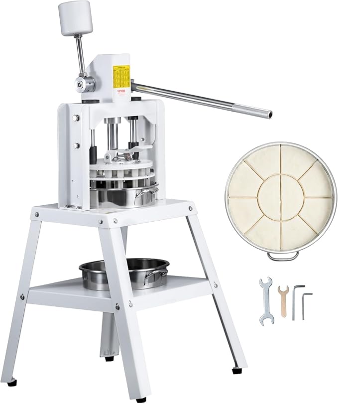 VEVOR Dough Divider,10PCS Manual Dough Divider Cutter,4.23oz-19.75oz Dough Press Dough Cutting with 304 Stainless Steel Tray and Blade,Pastry Divider for Bakery,Restaurant,Commercial Food Preparation