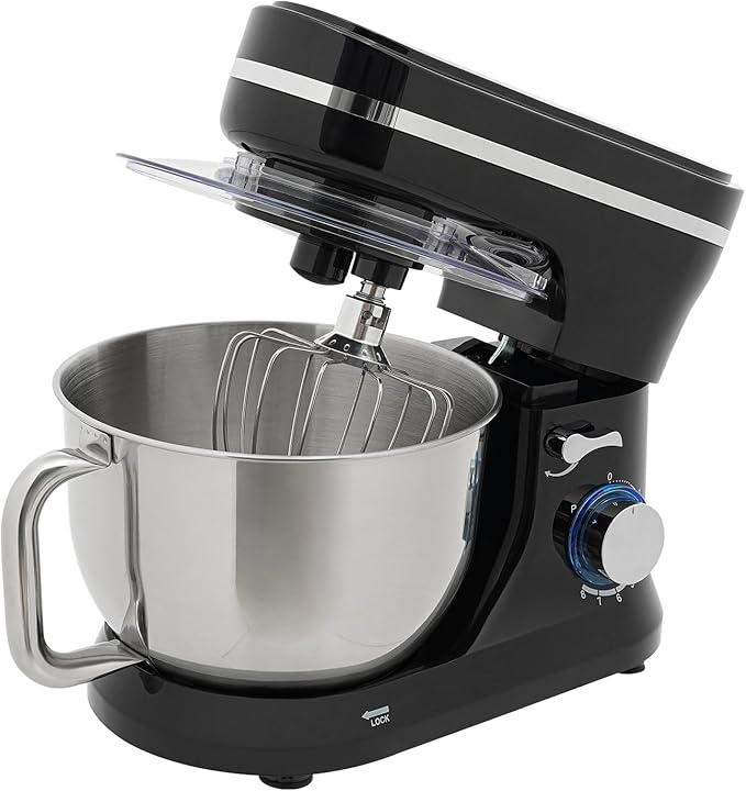 Stand Mixer, 380W 8+1 Speed Multifunctional Kitchen Mixer with 1.19gal Stainless Steel Bowl Tilt-Head Meat Grinder Electric Food Mixer with Beater, Dough Hook and Whisk Black for Most Home Cooks