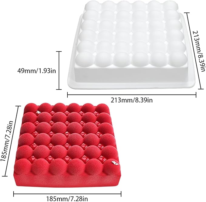 mostsom Silicone Mold for Mousse Cake, Chocolate, Cheesecake Bubbles Shape Pan - Flexible Baking Dish for Candy, Dessert, Ice Cube - Non-Stick Freezer & Oven Safe (C_ Bubbles)