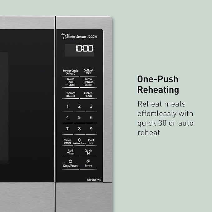 Panasonic NN-SN67K Microwave Oven, 1.2 cu.ft, Stainless Steel/Silver