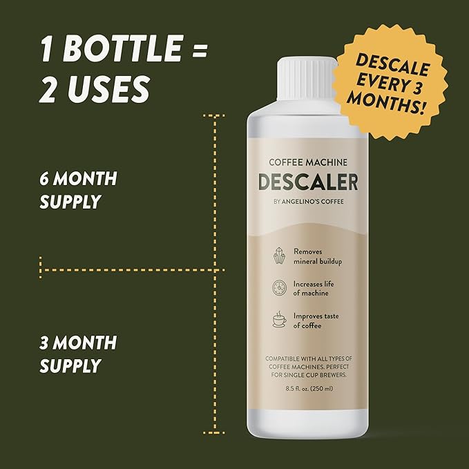 Effective Keurig Descaling Solution (2 Uses) – Universal Coffee Machine Descaler for Keurig, Nespresso, Breville, Delonghi