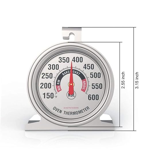 Efeng Large Dial Oven Thermometer for Gas & Electric Oven,Grill Cooking Safety Leave-in- NSF accurately Easy-to-Read Clearly Large Number Shows temperatures for Meat,Grilling or Cake Cooking Oven