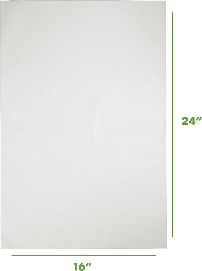 GUSTO [16 x 24 Inch - 100 Count] Pre-Cut Parchment Paper Baking Sheets, Non-Stick, Unbleached, Parchment Paper Sheets for Baking & Cooking - White - Formerly Comfy Package