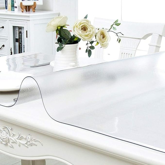 NECAUX Custom 16 x 24 Inch Frosted Desk Cover Protector, 1.5mm Thick Plastic Table Pad Desk Mat Desk Protector for Office Computer Writing Desk, Side Table, End Table, Night Stand, Dresser