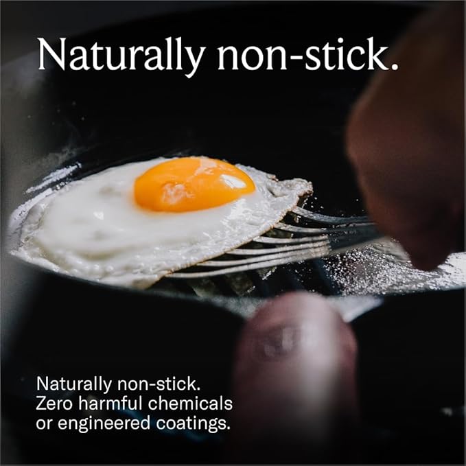 Field Company 10.25-Inch Cast Iron Skillet – Lightweight & Smooth, Made in USA, Pre-seasoned with Organic Oil – Perfect for 2–4 Servings (No.8 Medium)