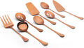 Avador® Premium Set of 8 Stainless Steel Hostess Serving Utensil Tool Set for Weddings | Buffer | Party | Kitchen | Restaurants (Rose Gold Plated)