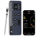 Smart Bluetooth Wireless Meat Thermometer – Wireless Smart Digital Meat Thermometer for Grilling, BBQ, Oven, Smoker, Air Fryer, and Kitchen – Great for Steak, Chicken, Turkey-Black