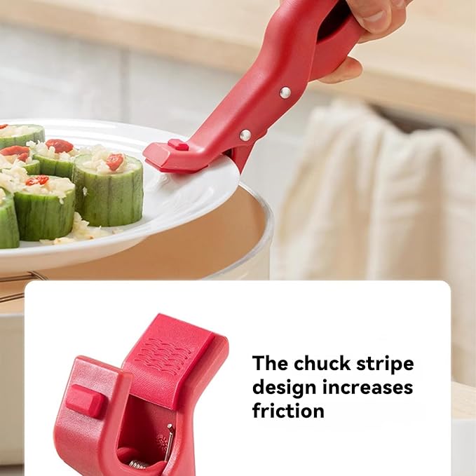 Hot Plate Grippers, Hot Plate Gripper Lifters Tongs, Multi-function Anti-Scald Bowl Clip, Silicone Non-slip Hot Dish Plate Holder, Kitchen Utensil for Bowls,Pans,Dishes (Green-2pcs)