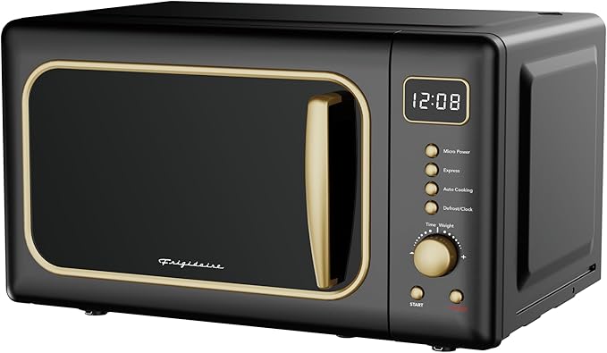 FRIGIDAIRE EMW788RETRO 0.7 cu. ft. Retro Microwave, Black-Gold