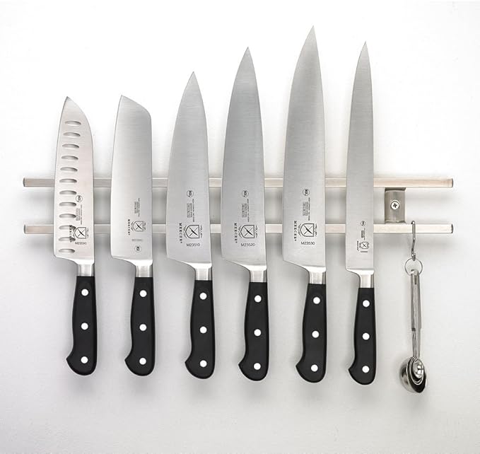Mercer Culinary Magnetic Knife Bar, 18 Inch x 2.4 Inch x .9 Inch, Stainless Steel